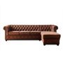 Voir la diapositive 5 : LISA DESIGN Winston - canapé d'angle chesterfield - 4 places - style industriel - droit