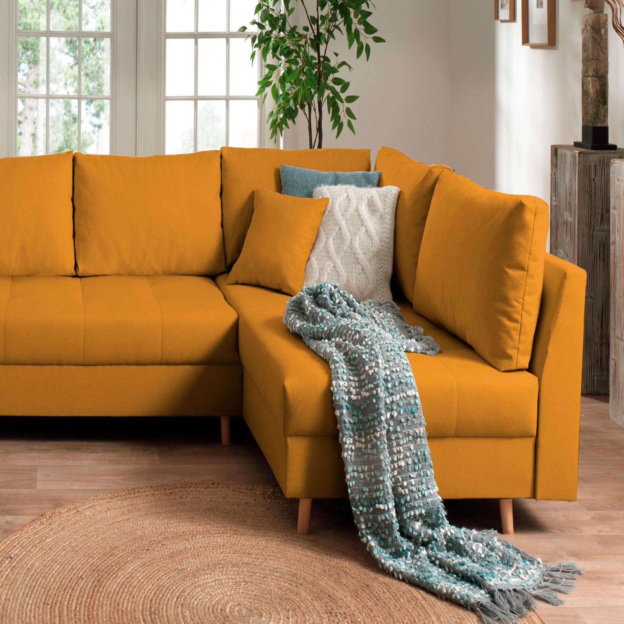 Voir la diapositive 3 : LISA DESIGN Rune - canapé panoramique - 7 places - style scandinave - droit