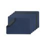 Voir la diapositive 6 : BJORN Set de table rectangulaire réversible - 6 pièces - Cuir recyclé bleu nuit et gris anthracite