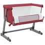 Voir la diapositive 4 : VIDAXL Lit pour bebe avec matelas Rouge Tissu de lin