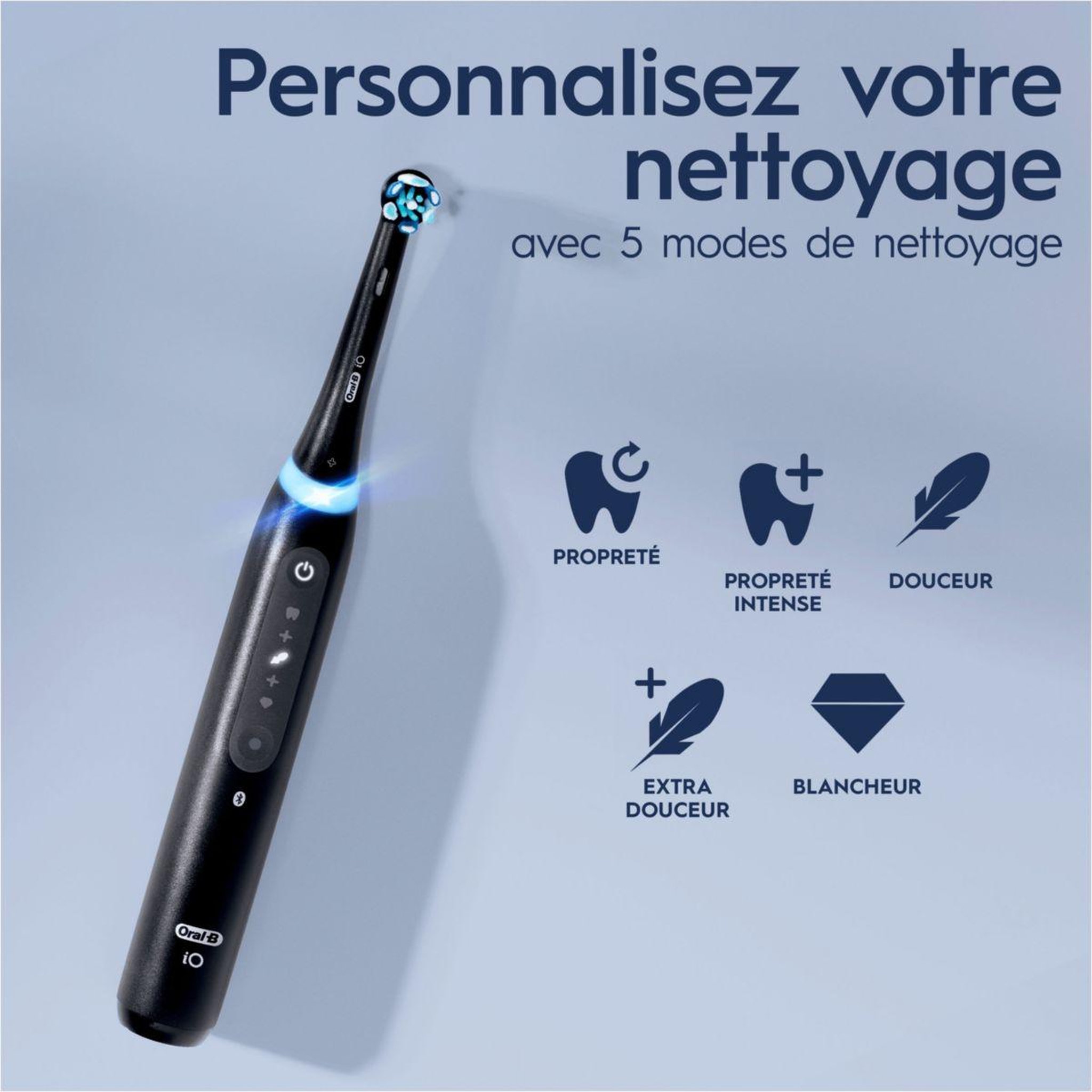 Voir la diapositive 4 : ORAL B Brosse à dents électrique IO5 Black edition cadeau