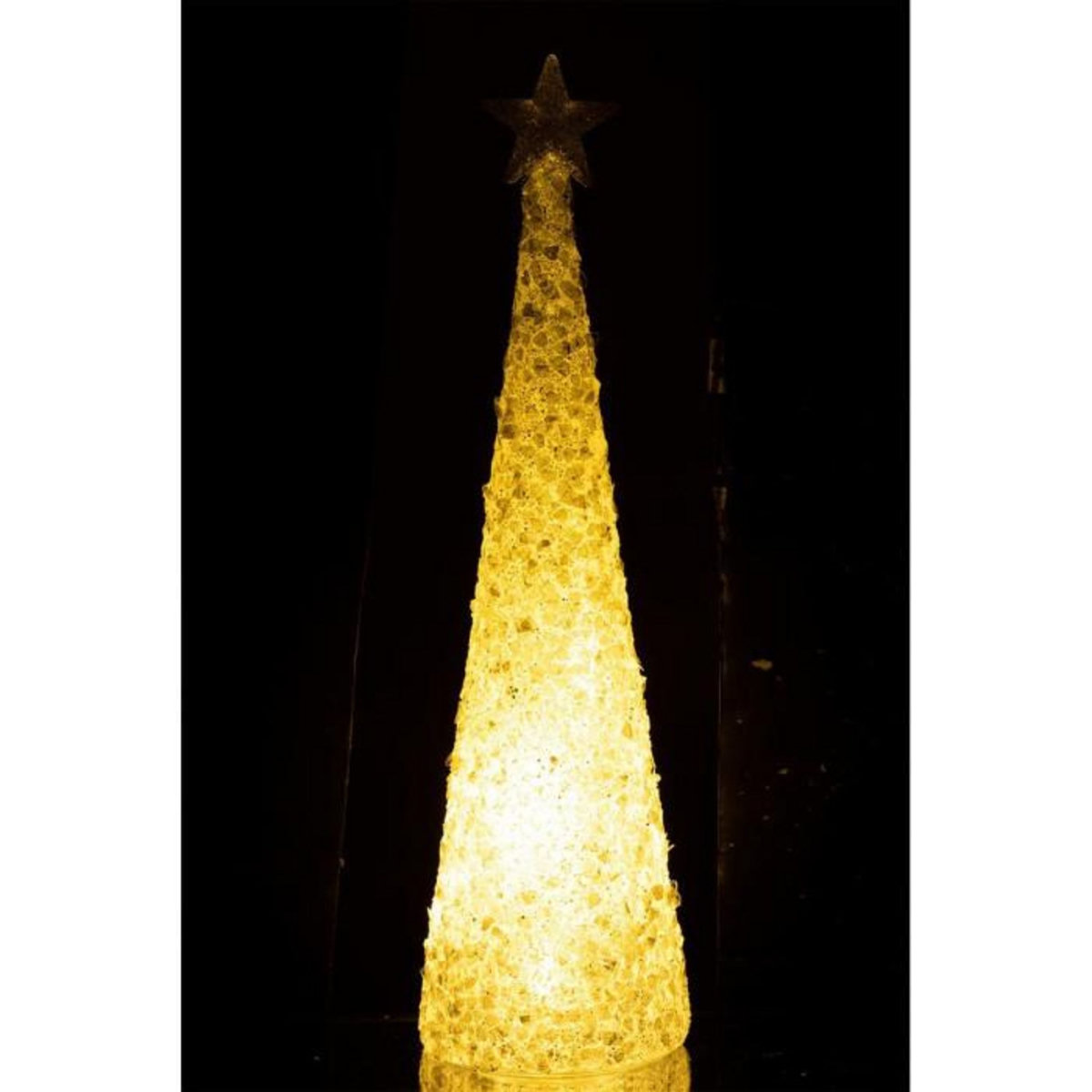 Paris Prix Décoration de Noël Led  Cône & Étoile  34cm Argent