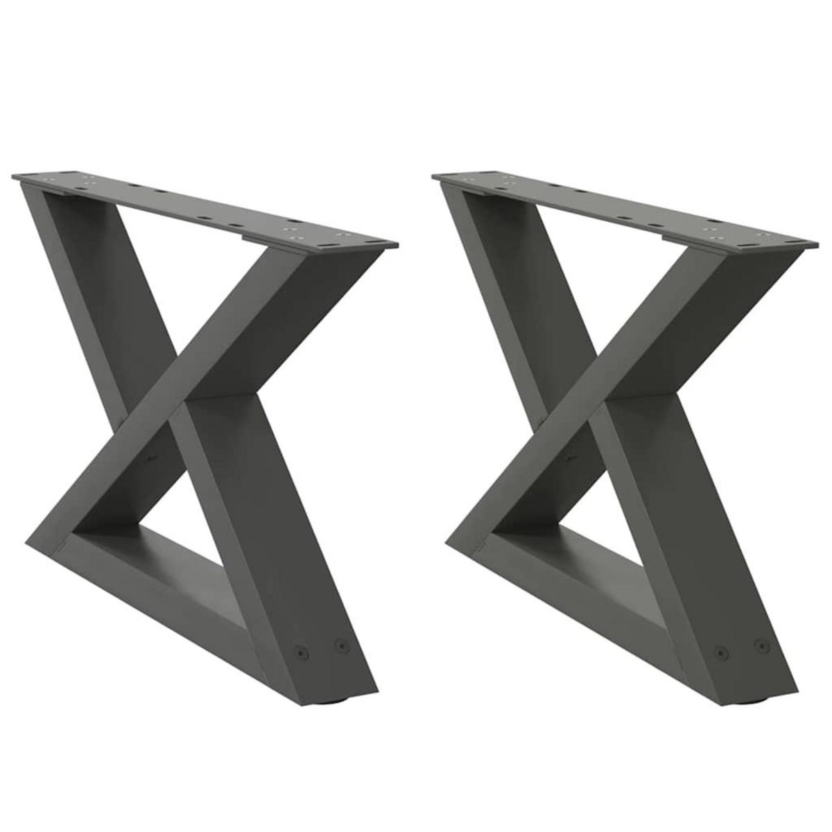 VIDAXL Pieds de table basse 2 pcs anthracite 50x(30-31,3) cm acier