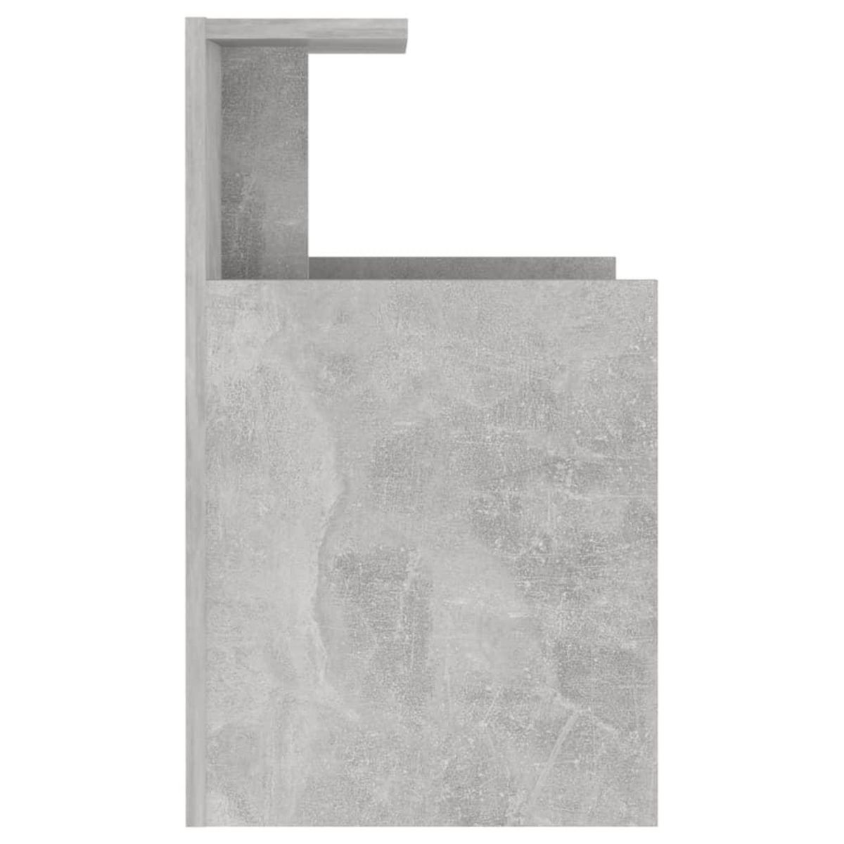 VIDAXL Tables de chevet 2 pcs Gris beton 40x35x60 cm Agglomere