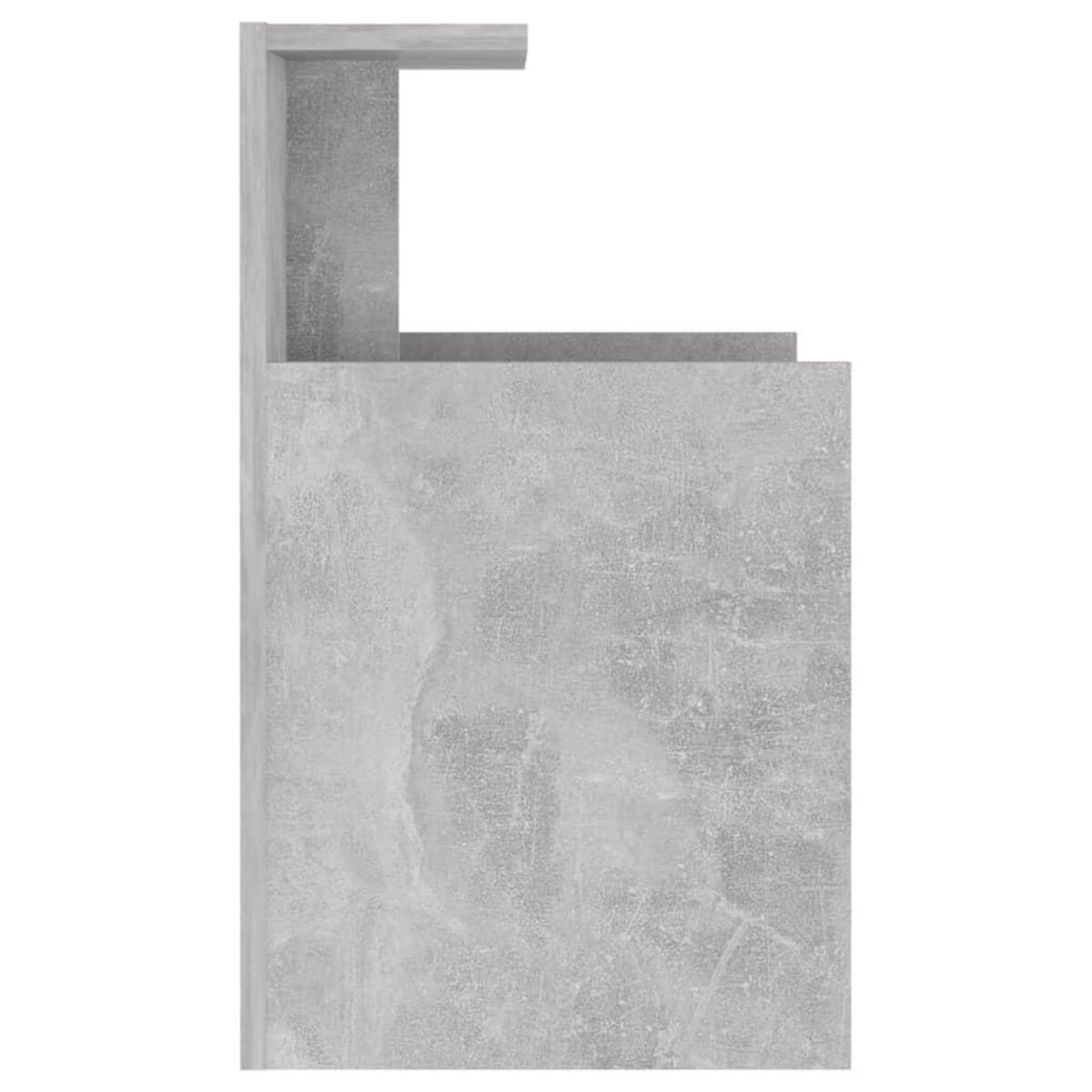 VIDAXL Tables de chevet 2 pcs Gris beton 40x35x60 cm Agglomere