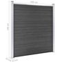 Voir la diapositive 6 : VIDAXL Ensemble de panneau de cloture WPC 353x186 cm Noir
