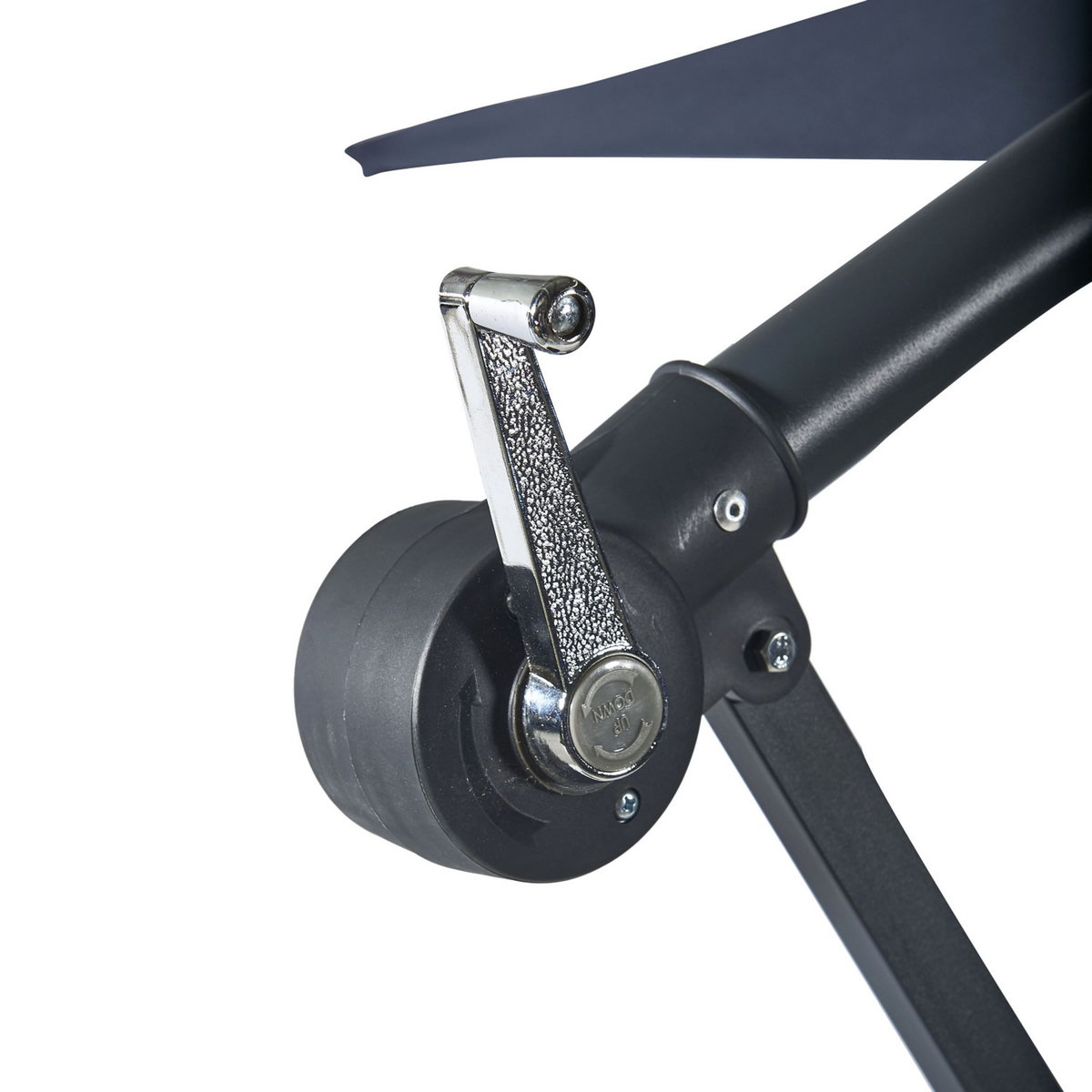 GARDENSTAR Parasol déporté rond D3 x H2.45 m gris bleuté  LEA