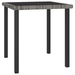 VIDAXL Table a dîner de jardin Gris 70x70x73 cm Resine tressee