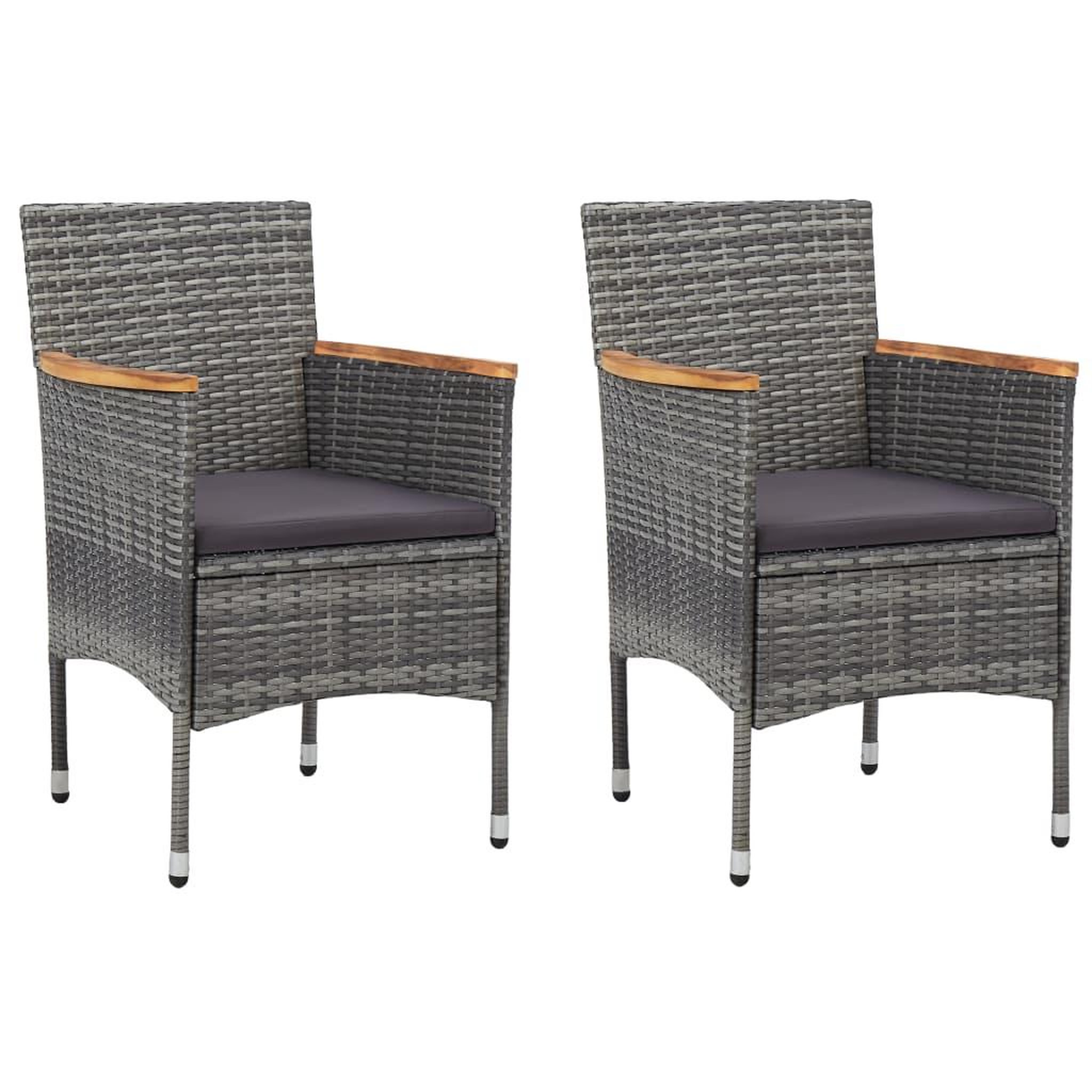Voir la diapositive 5 : VIDAXL Ensemble a manger de jardin 5 pcs Gris