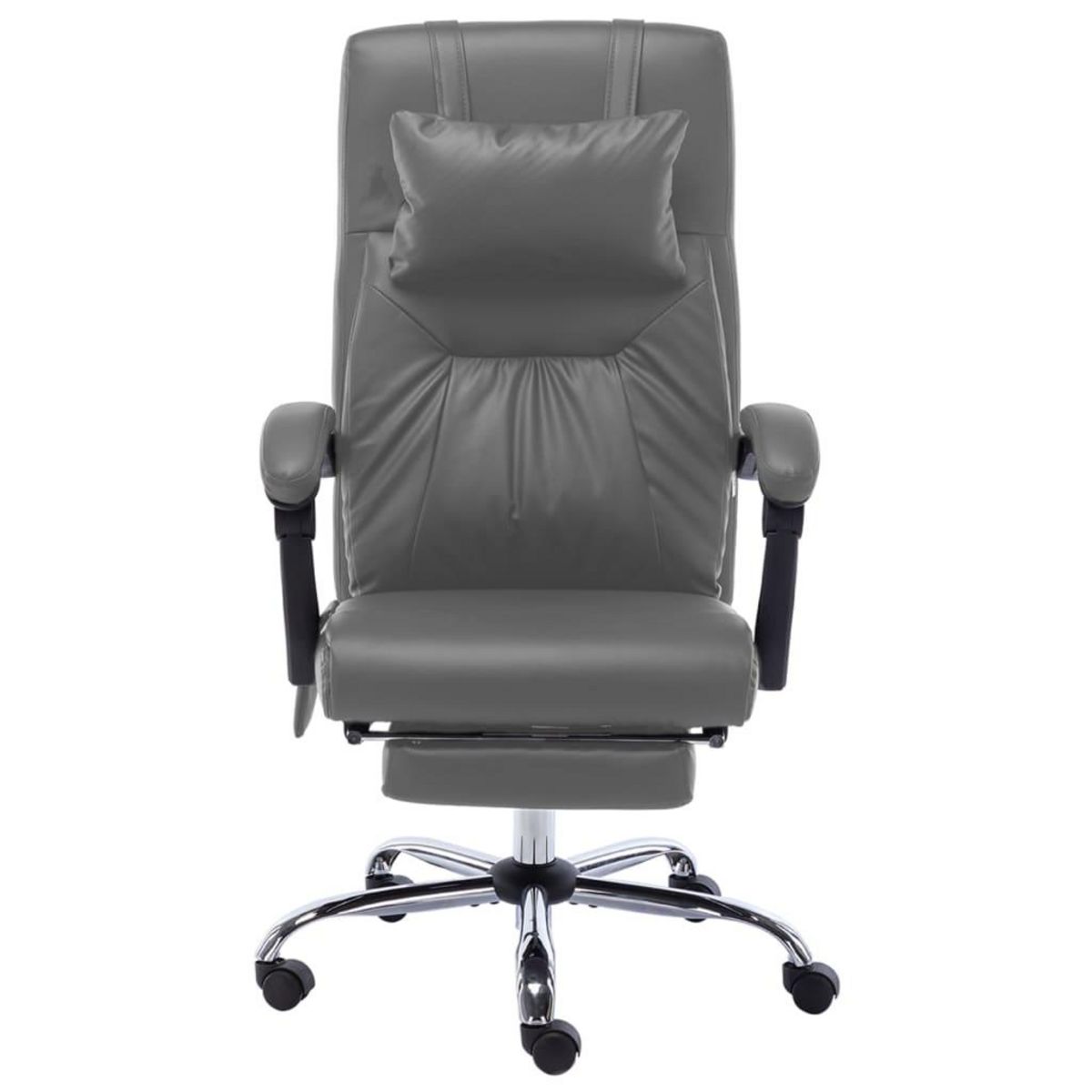 VIDAXL Chaise de bureau de massage Anthracite Similicuir