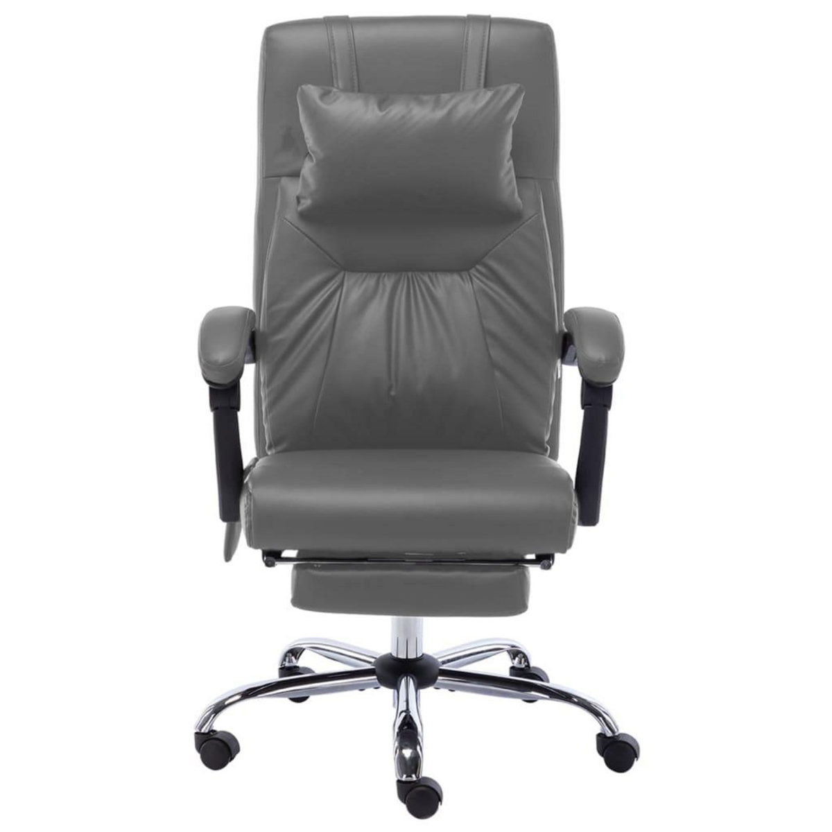 VIDAXL Chaise de bureau de massage Anthracite Similicuir