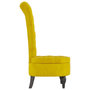 Voir la diapositive 4 : VIDAXL Chaise a dossier haut jaune velours conception de bouton