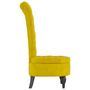 Voir la diapositive 4 : VIDAXL Chaise a dossier haut jaune velours conception de bouton