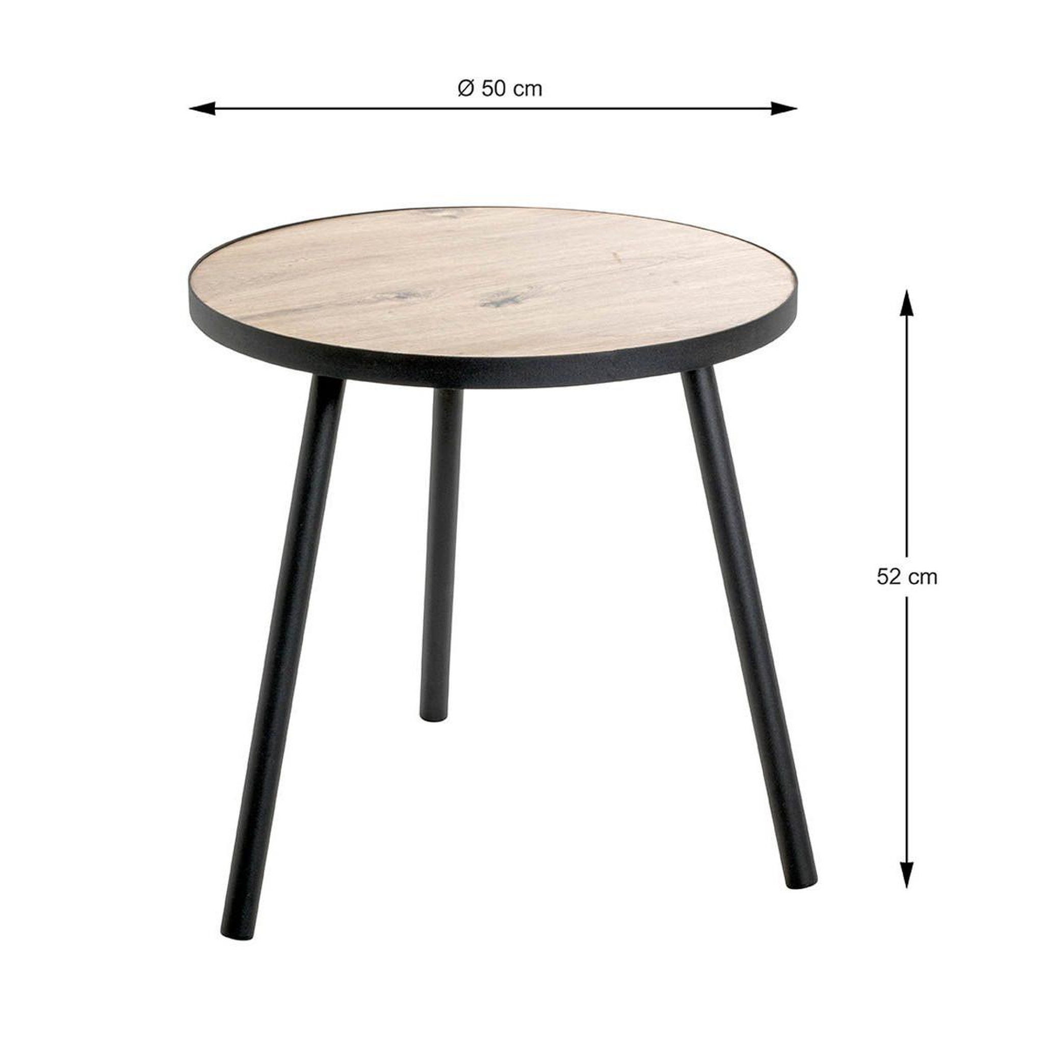Voir la diapositive 4 : Paris Prix Table d'appoint  miranda  52cm chêne & noir
