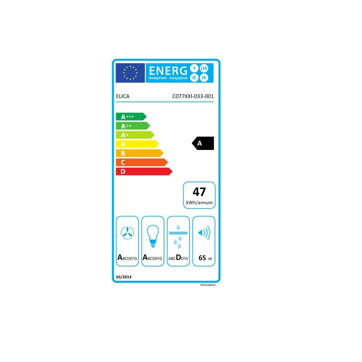 ELICA Hotte décorative murale 90cm 71db noir - PRF0166929