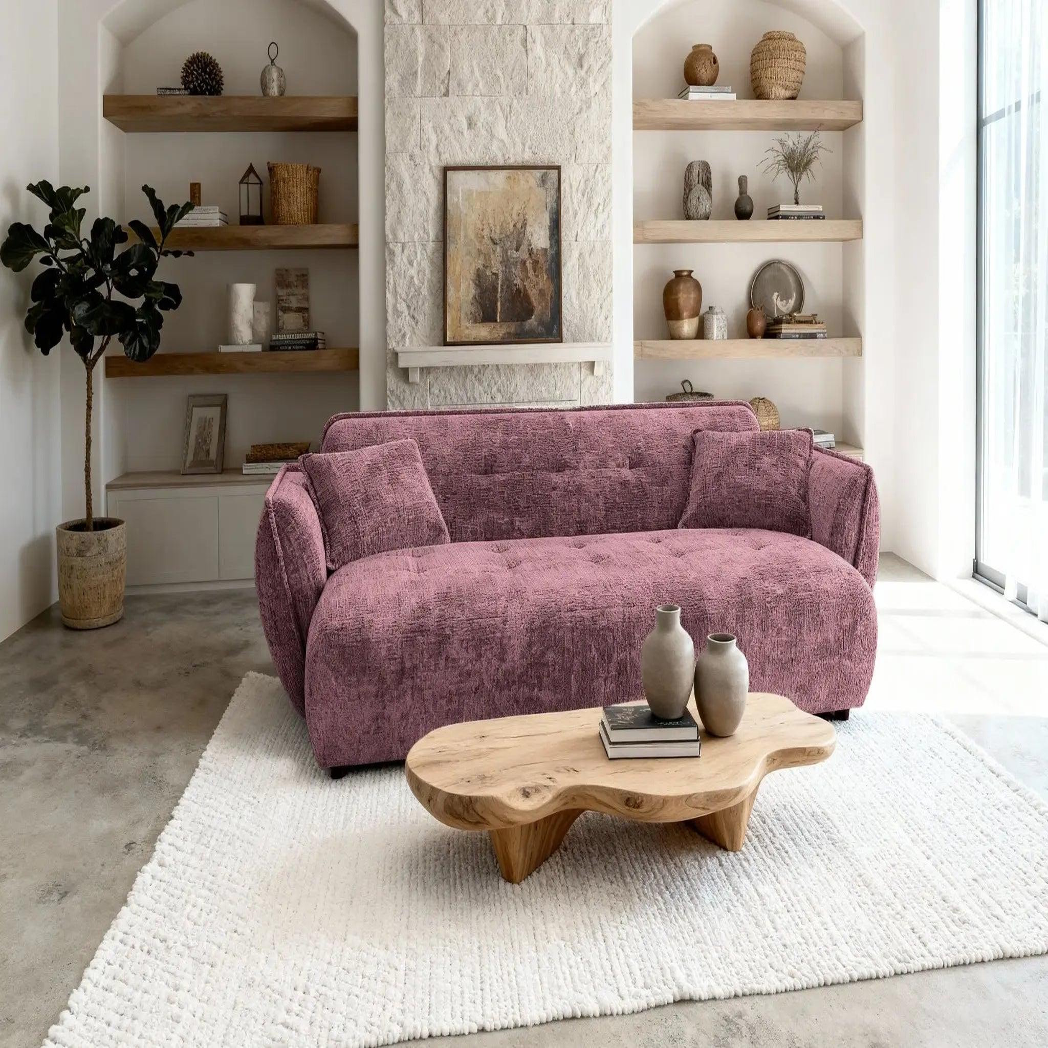 Voir la diapositive 6 : CASANOVA PARIS Mona - canapé droit tissu chenille 3 places