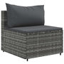 Voir la diapositive 5 : VIDAXL Salon de jardin 8 pcs avec coussins Gris Resine tressee