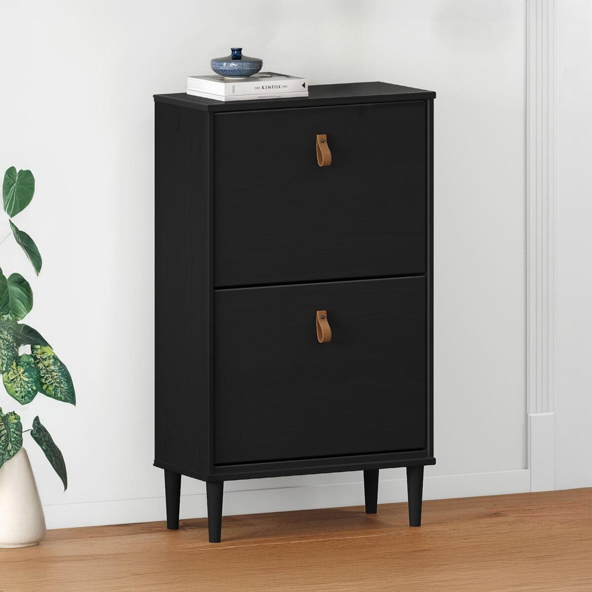 IDIMEX Meuble à chaussures entrée MIKKA en bois massif