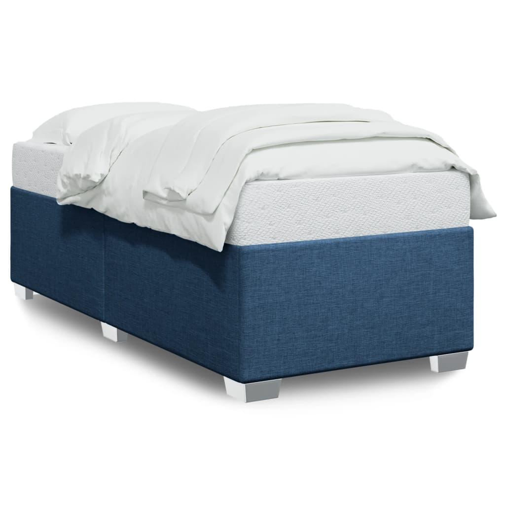 Voir la diapositive 2 : VIDAXL Cadre de lit sans matelas bleu 100x200 cm tissu