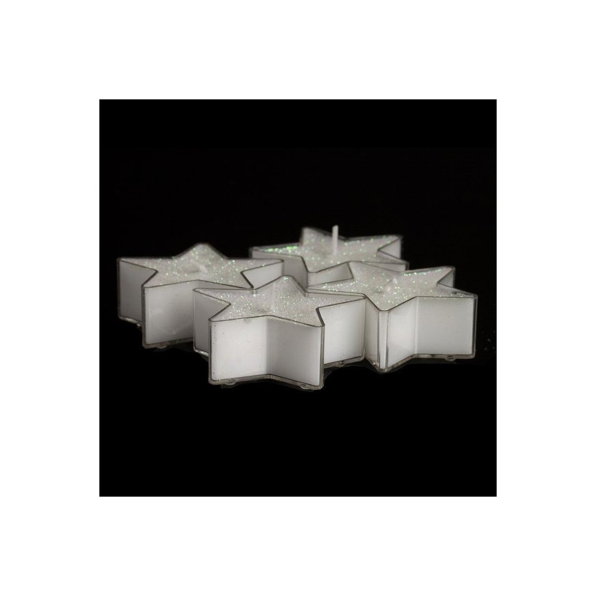 FEERIC LIGHT & CHRISTMAS Lot de 4 bougies étoiles  colorama  24g blanc