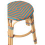 Voir la diapositive 3 : Paris Prix Tabouret en Rotin  Geo  46cm Orange & Turquoise