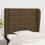 Voir la diapositive 1 : VIDAXL Tete de lit avec oreilles Marron fonce 103x23x118/128 cm Tissu