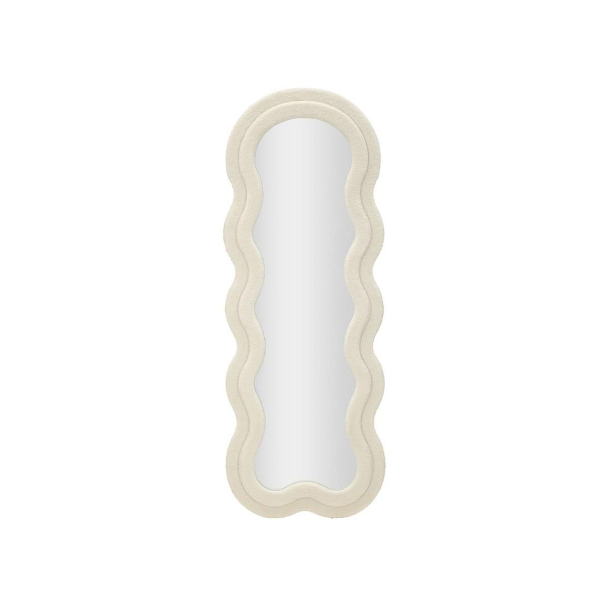 Paris Prix Miroir Mural en Tissu Bouclé  Teddy  160cm Crème