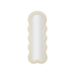 Paris Prix Miroir Mural en Tissu Bouclé  Teddy  160cm Crème