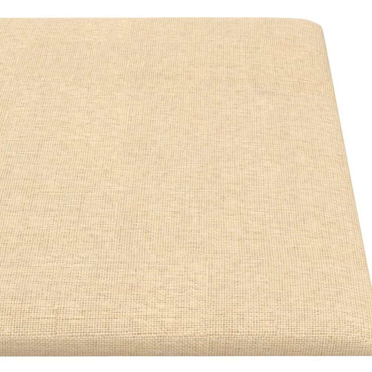 VIDAXL Panneaux muraux 12 pcs Creme 90x15 cm Tissu 1,62 m²