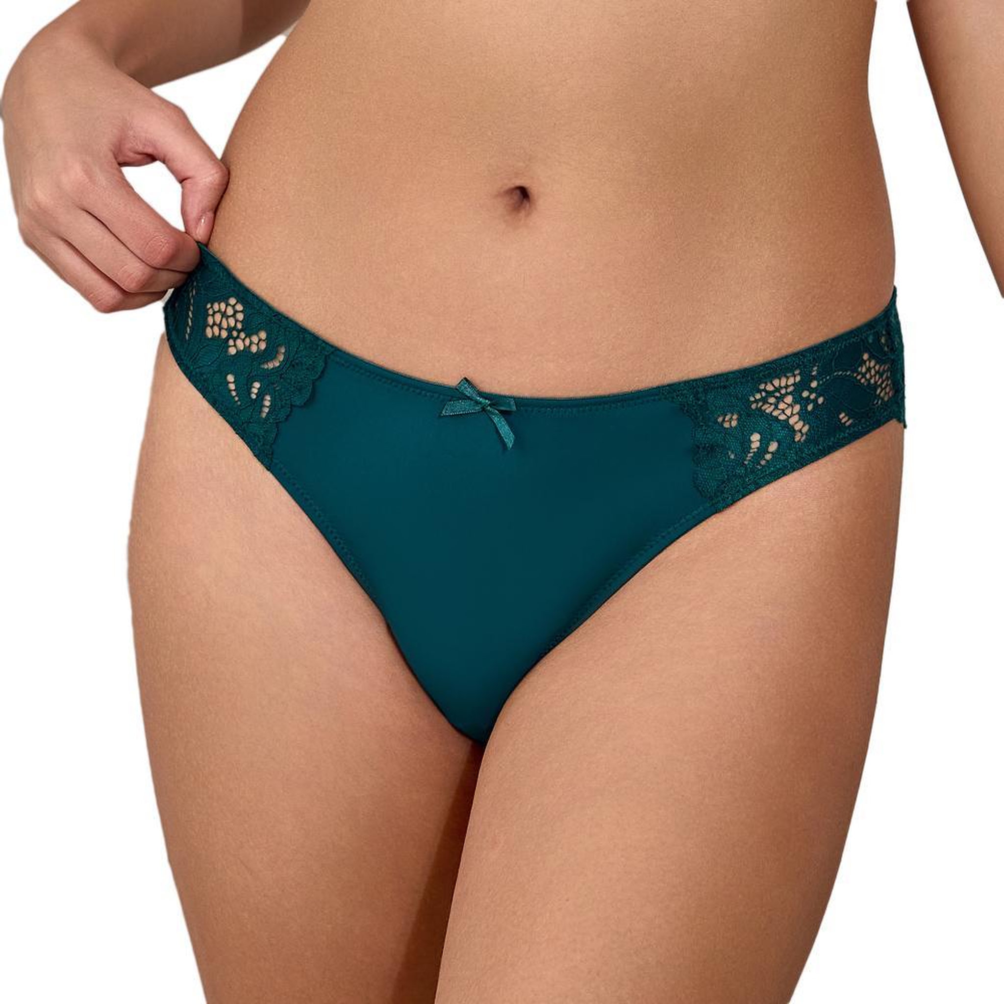 LES PETITES BOMBES Tanga  Foncé Femme Les Petites Bombes Emilie. Coloris disponibles : Vert