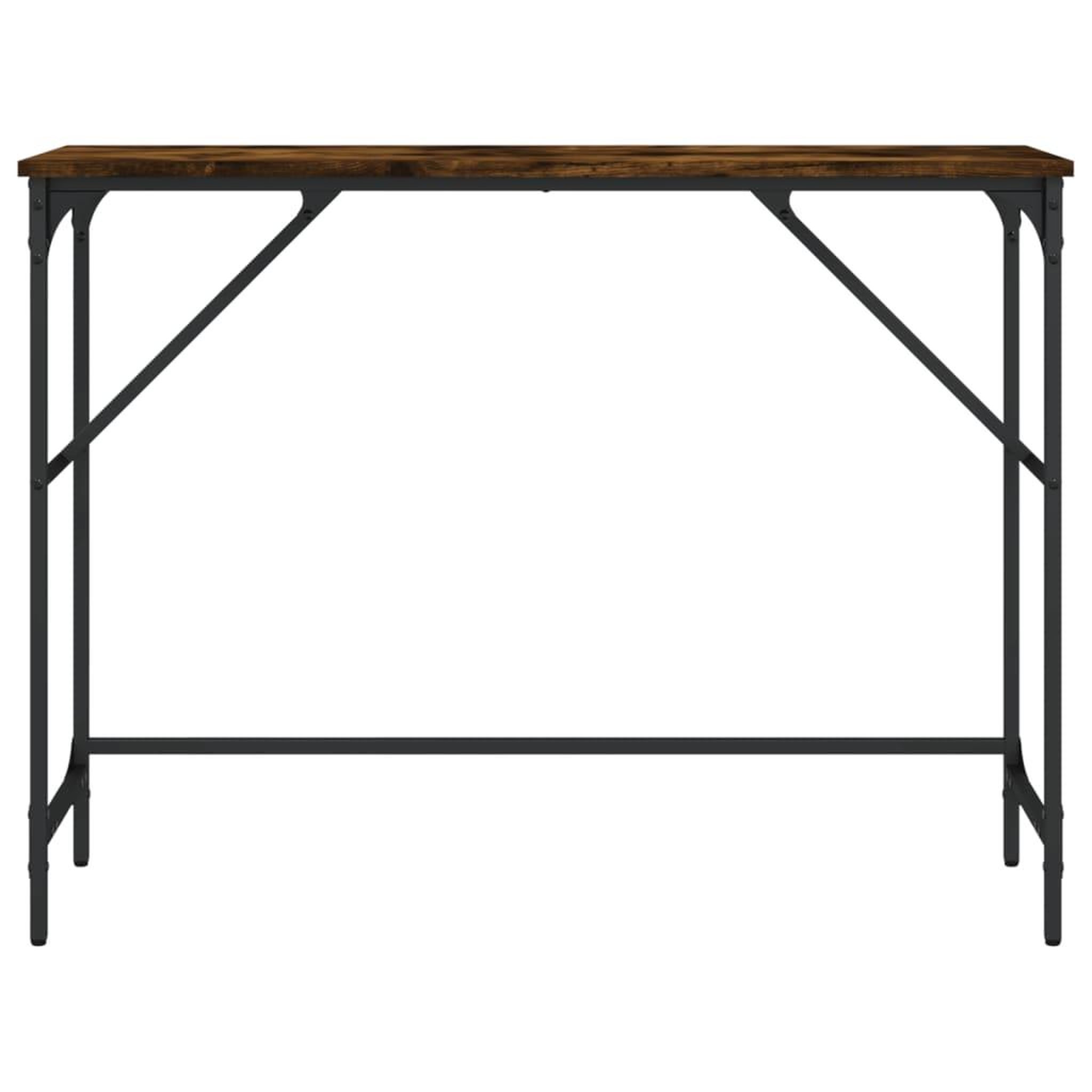 Voir la diapositive 4 : VIDAXL Table console chene fume 100x32x75 cm bois d'ingenierie
