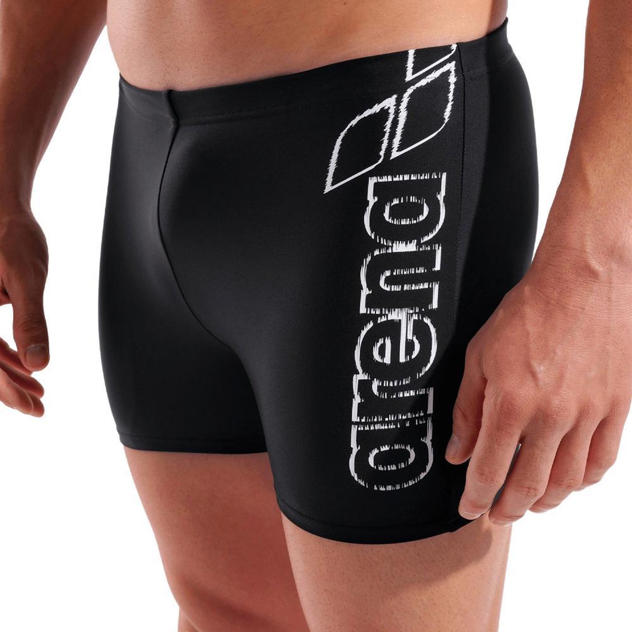 Voir la diapositive 1 : ARENA Maillot de bain noir/blanc homme arena scratchy