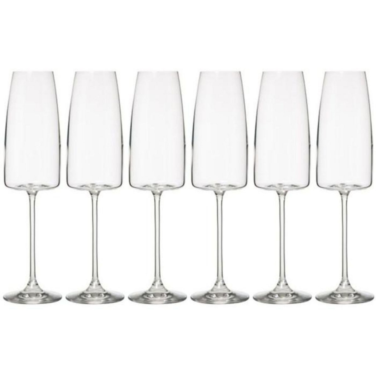 SECRET DE GOURMET Lot de 6 Flûtes à Champagne  Angara  34cl Transparent
