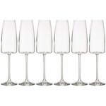 SECRET DE GOURMET Lot de 6 Flûtes à Champagne  Angara  34cl Transparent
