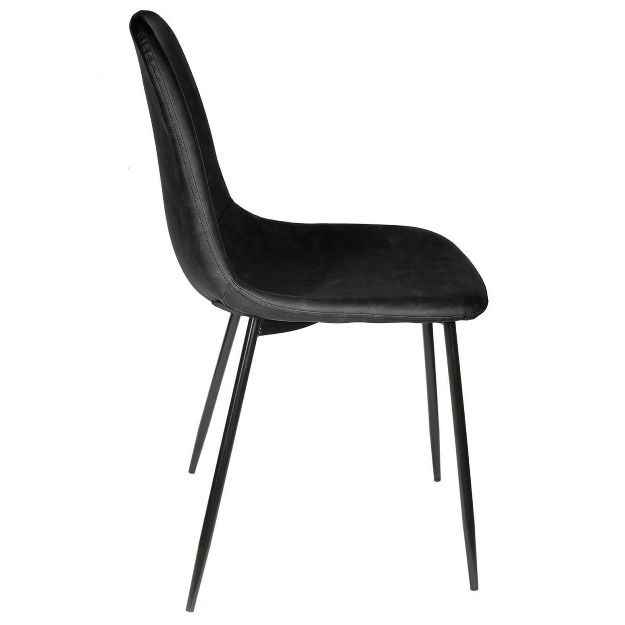 Voir la diapositive 4 : The Home Deco Factory Lot de 4 chaises design  amber  86cm noir