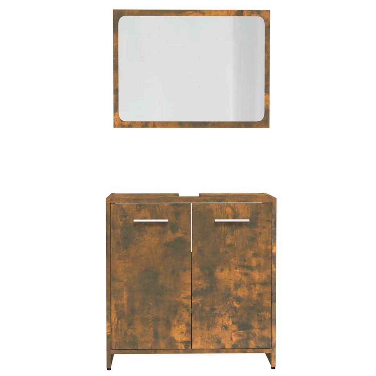 VIDAXL Meubles de salle de bain Chene fume Bois d'ingenierie