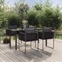 Voir la diapositive 1 : VIDAXL Ensemble a manger de jardin 5 pcs Noir
