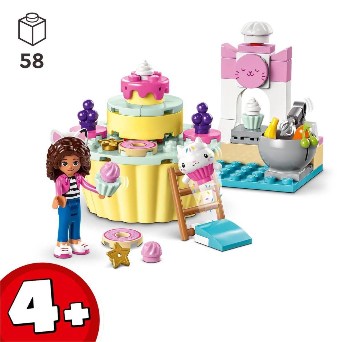 LEGO Gabby et la maison magique 10785 - Praline et P'tichou S'Amusent, Jeu avec Figurines Gabby et le Chat, Cuisine avec Cupcake et Accessoires, Jouets pour Filles et Garçons Dès 4 Ans