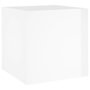 Voir la diapositive 2 : VIDAXL Jardiniere Blanc brillant 40x40x40 cm Bois d'ingenierie