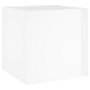Voir la diapositive 2 : VIDAXL Jardiniere Blanc brillant 40x40x40 cm Bois d'ingenierie