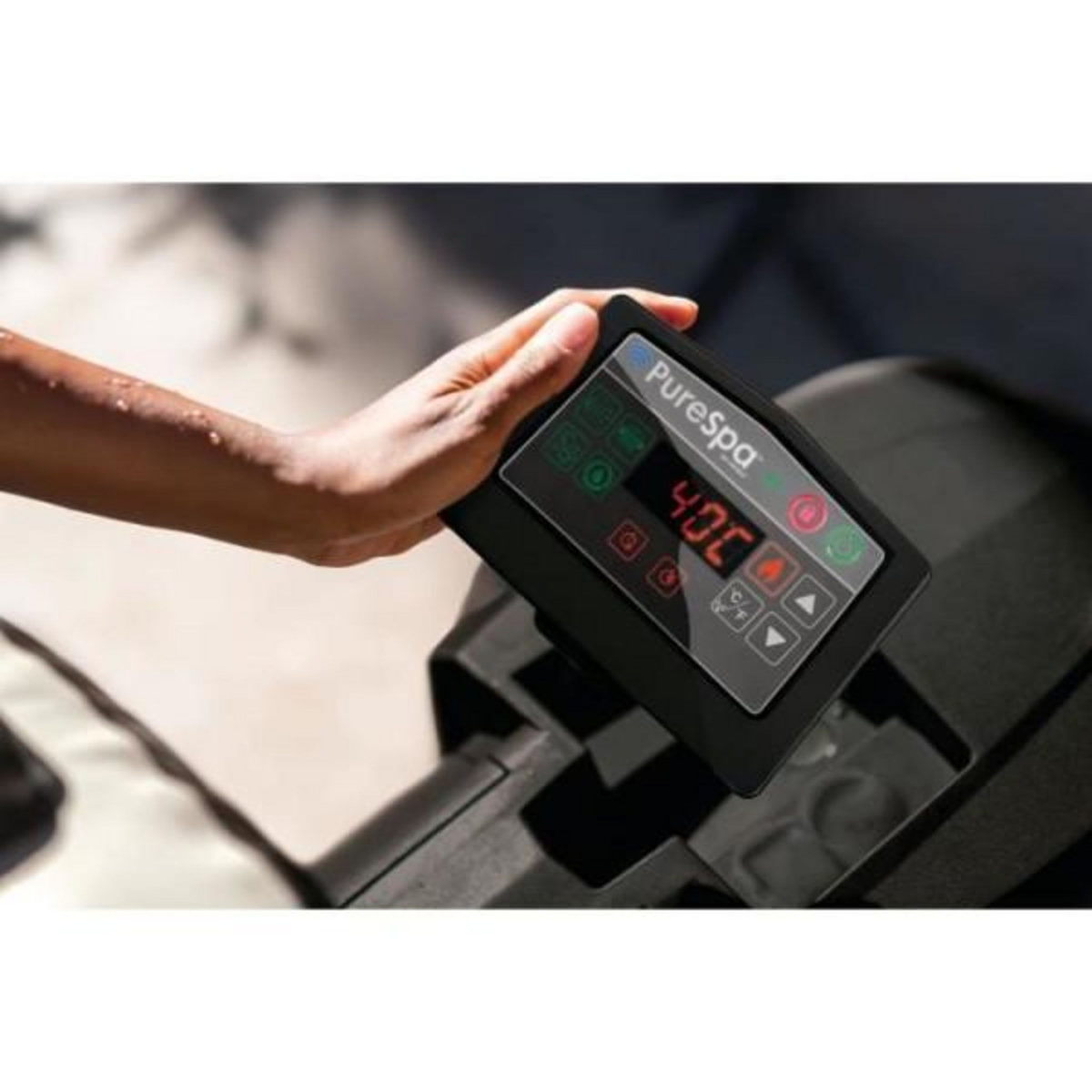 INTEX Spa - INTEX - PureSpa Carbone - 6 places - 140 diffuseurs a bulles - 6 jets massants