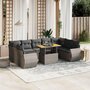 Voir la diapositive 1 : VIDAXL Salon de jardin avec coussins 10 pcs gris resine tressee