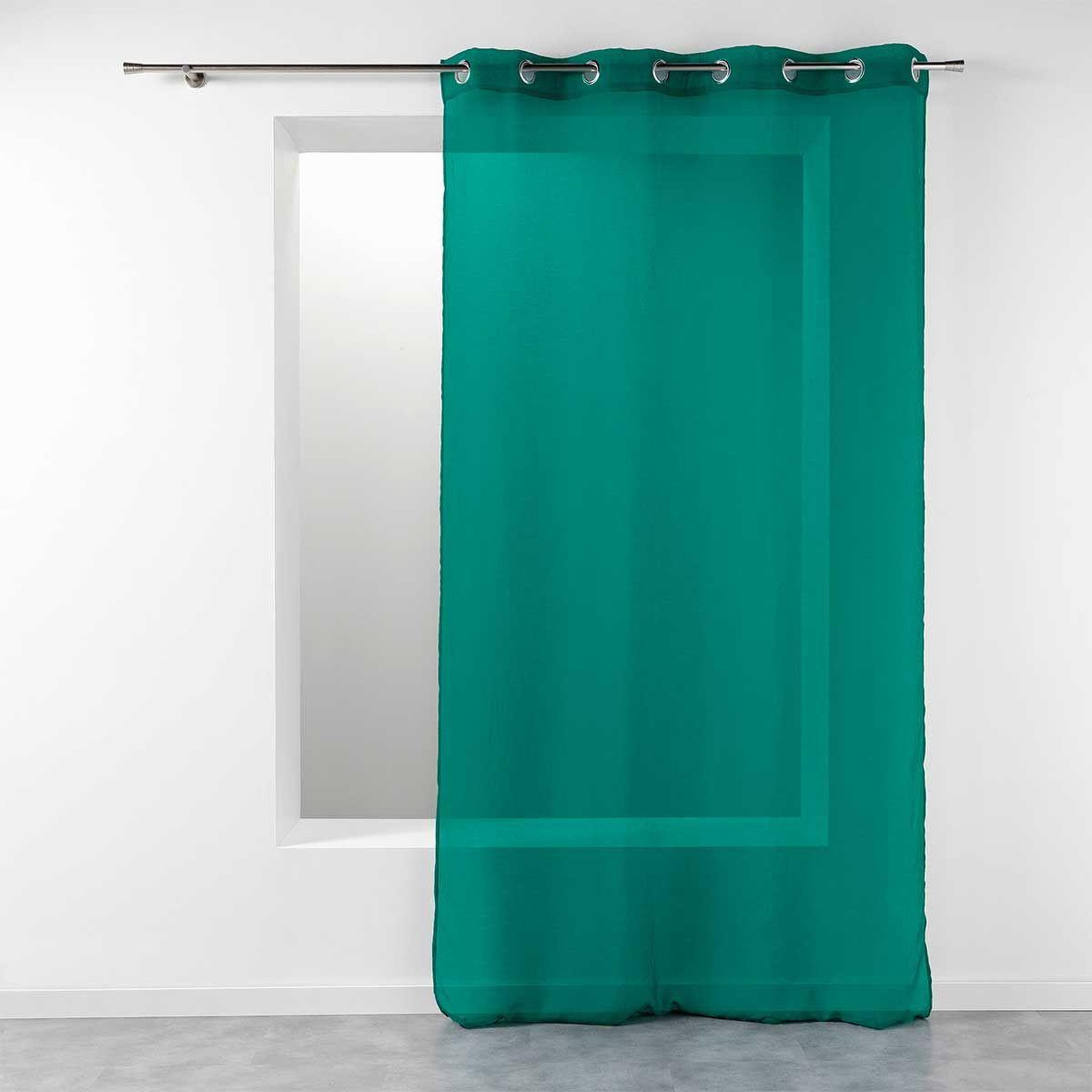 Douceur d'Intérieur Rideau voilage étamine  telma  140x280cm émeraude