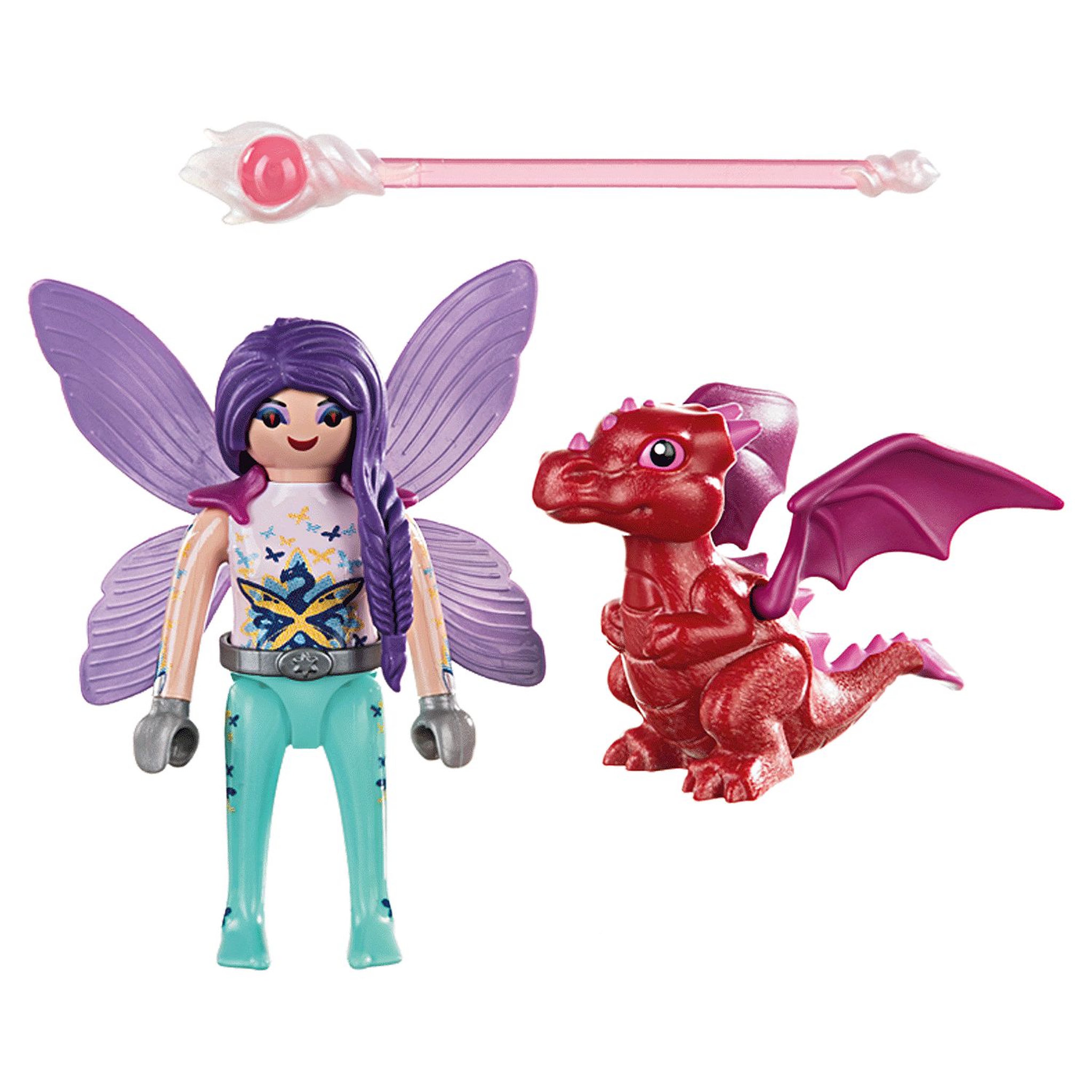 Voir la diapositive 2 : PLAYMOBIL 70299 - Spécial Plus - Fée avec bébé dragon