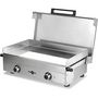 Voir la diapositive 4 : KRAMPOUZ Plancha électrique Club inox 2 brûleurs à poser, 65.5x39.5 cm