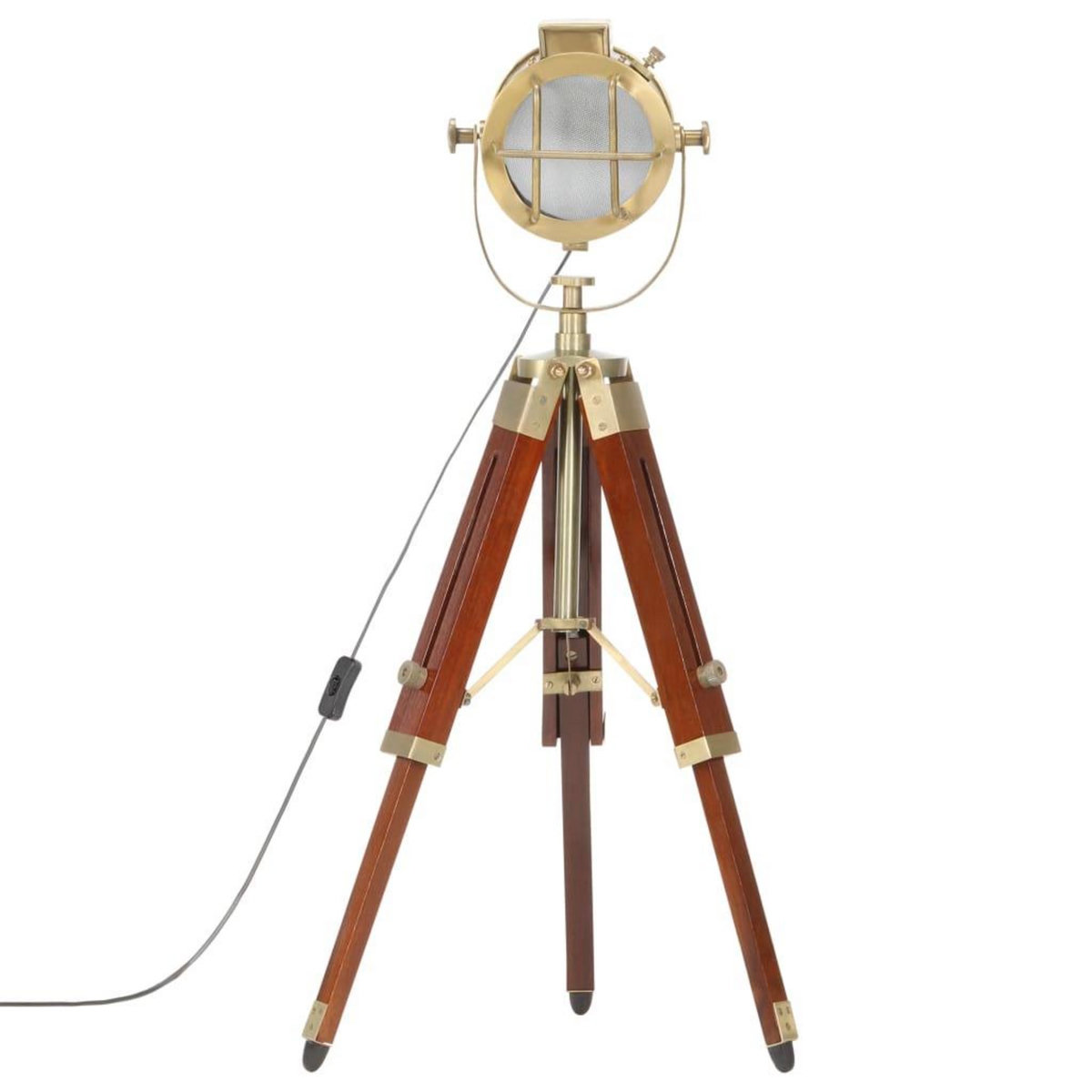 VIDAXL Lampadaire a trepied bois de manguier massif 69 cm