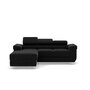 Voir la diapositive 4 : BEST MOBILIER Pablo - canapé d'angle gauche - 6 places - convertible avec coffre et têtières réglables - en velours côtelé
