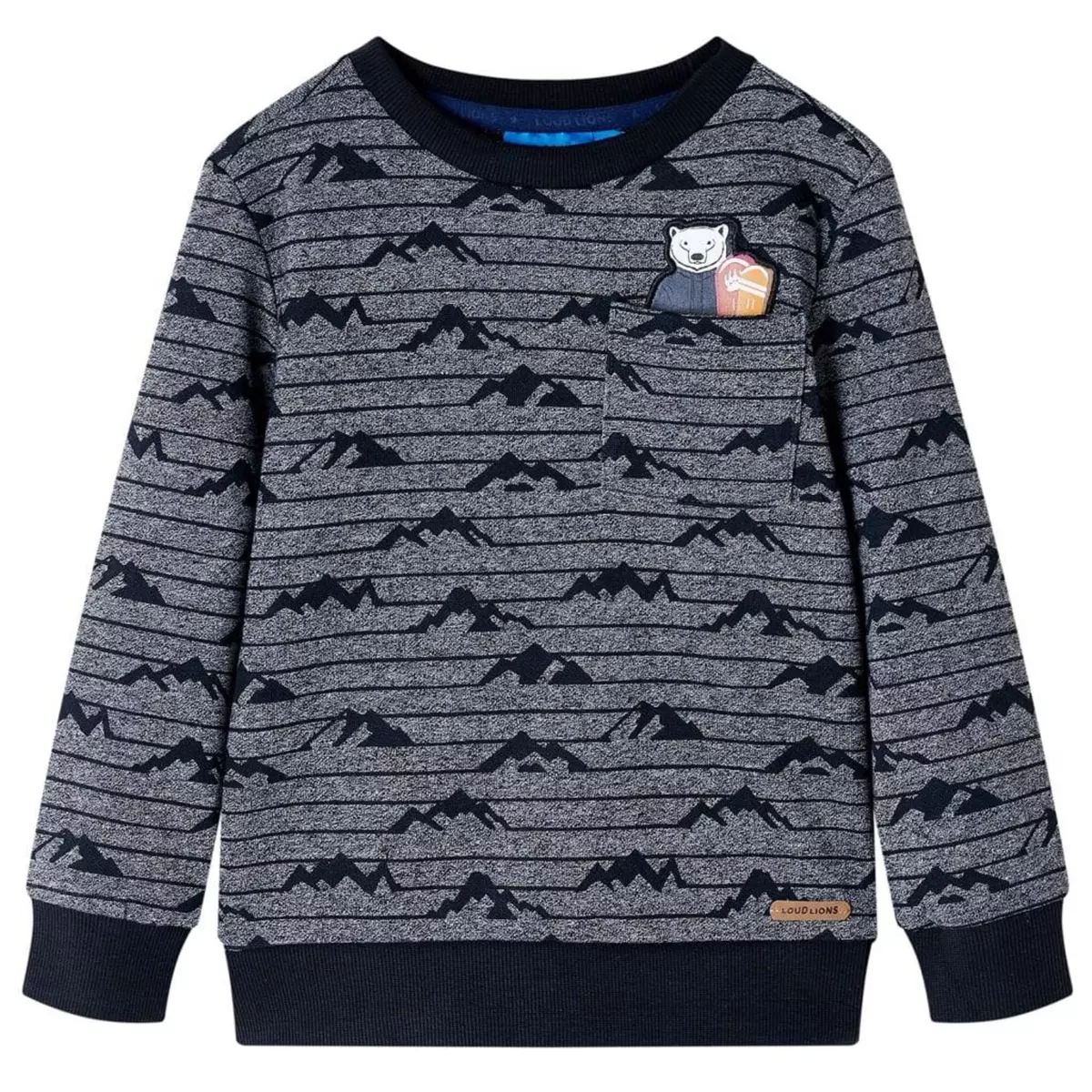 VIDAXL Sweatshirt pour enfants melange bleu marine 140