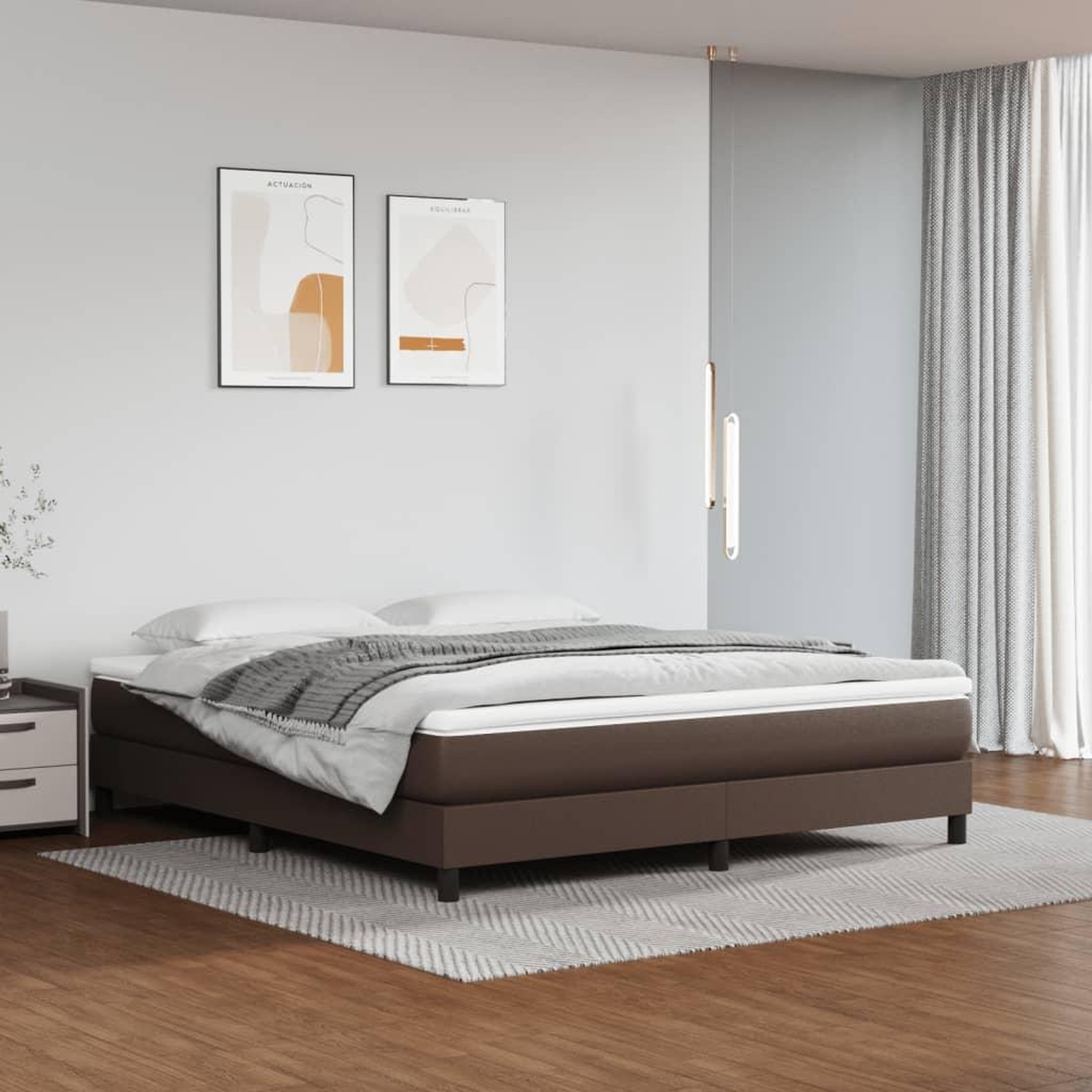VIDAXL Cadre de lit sans matelas marron 180x200 cm similicuir