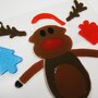  Stickers gel Noël pour fenêtre - Renne Rudolf